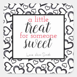 愛らしいバレンタインデーに少しお祝い スクエアシール