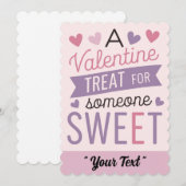 愛らしいバレンタインデーのためのバレンタインデー 招待状 (正面/裏面)