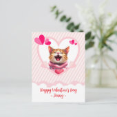 愛らしいバレンタインデーをハート枠で飾る シーズンポストカード (スタンド正面)