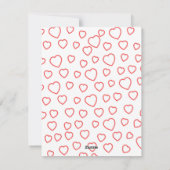 愛らしいバレンタインデー子供へス シーズンカード (裏面)