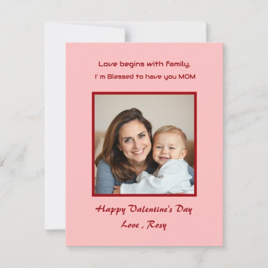 愛らしいバレンタインデー子供へス シーズンカード (正面)