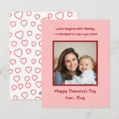 愛らしいバレンタインデー子供へス シーズンカード (正面/裏面)