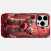 愛らしいバレンタインデー愛のロマンチックなネズミ Case-Mate iPhoneケース (裏面 (横))