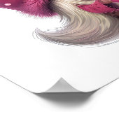 愛らしいバレンタインデー格言とハートバルーン ポスター (角)