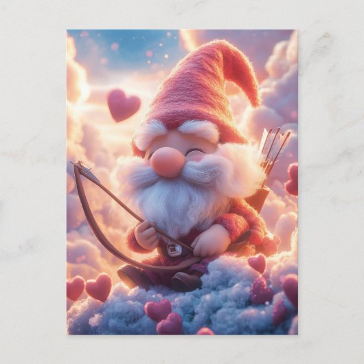 愛らしいバレンタインデー格言（弓と矢） ポストカード (正面)