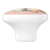 愛らしいバンニーズインザコージーパステルハグイラストレーション セラミックノブ (側面)