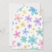 愛らしいバードシスターズスイートパステルダブル誕生日 招待状 (裏面)