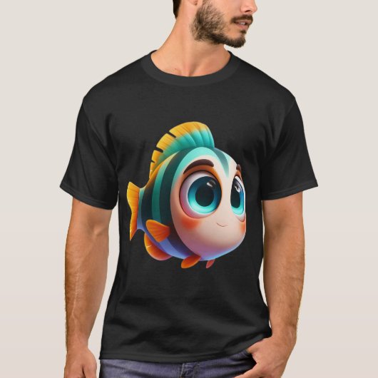 愛らしいバーブフィッシュ Tシャツ (正面)