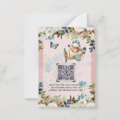 愛らしいパイロットベビー歌本依頼QRコード ノートカード (裏面)