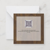 愛らしいパイロットベビー歌本依頼QRコード ノートカード (裏面)