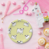 愛らしいパグパターンドッグをテーマにしたパーティー ペーパープレート (パーティー)