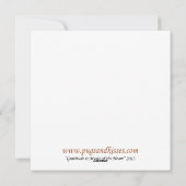 愛らしいパグフラットサンクスギビングカード シーズンカード (裏面)