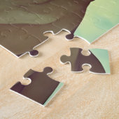 愛らしいパグマンガリンクル顔ポートレート ジグソーパズル (側面)