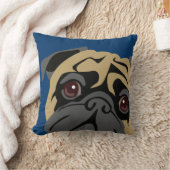 愛らしいパグ クッション (ブランケット)