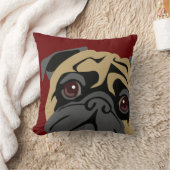 愛らしいパグ クッション (ブランケット)