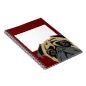 愛らしいパグ ノートブック (右側)