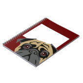 愛らしいパグ ノートブック (左側)