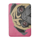 愛らしいパグ バスマット (正面縦)