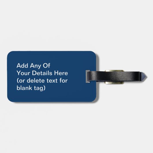 愛らしいパグ ラゲッジタグ (裏面横)