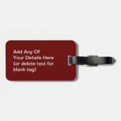 愛らしいパグ ラゲッジタグ (裏面横)