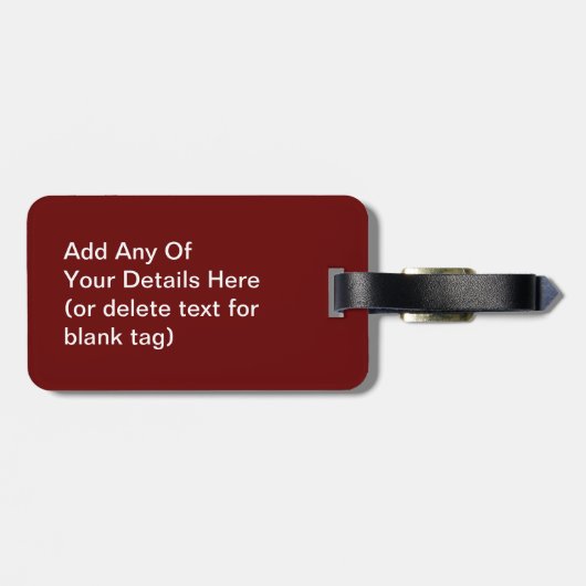 愛らしいパグ ラゲッジタグ (裏面横)