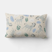 愛らしいパステルサファリモノグラムの子供部屋ピンク ランバークッション (裏面)