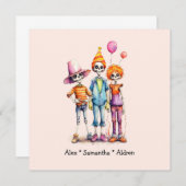 愛らしいパステルゾンビの3人組 - かわいいハロウィン（3） (正面/裏面)