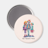 愛らしいパステルゾンビトリオ – かわいいハロウィーン マグネット (正面/裏面)