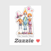 愛らしいパステルゾンビトリオ – かわいいハロウィーン(3) シール (シート)