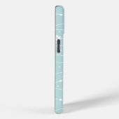 愛らしいパステルターコイズの花柄の子羊の十字架の聖書 Case-Mate iPhoneケース (裏面 / 右)