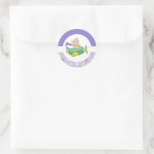 愛らしいパステルテディベアクラシックラウンドステッカー ラウンドシール (バッグ)