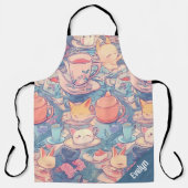 愛らしいパステルドードルアート エプロン (正面)