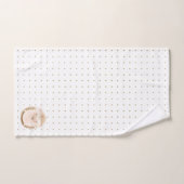 愛らしいパステルパターンヘッジホッグホワイトブラウン バスタオルセット (ハンドタオル)