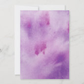 愛らしいパステルピンク薄紫ボーガールベビーシャワー 招待状 (裏面)