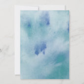 愛らしいパステルブルーターコイズボーイベビーシャワー 招待状 (裏面)