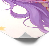 愛らしいパステルヘアの猫耳ガール ポスター (角)