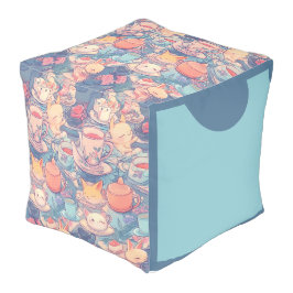 愛らしいパステル茶パーティードードル プーフ