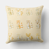 愛らしいパステル雪の結晶ラコオンズ子供部屋ピンク クッション (裏面)