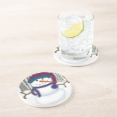 愛らしいパフィーの雪だるま コースター (側面)