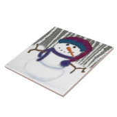 愛らしいパフィーの雪だるま タイル (側面)