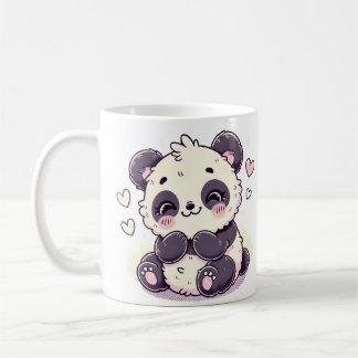 愛らしいパンダと甘いセレニティ コーヒーマグカップ