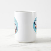 愛らしいパンダには朝の電話が必要だ コーヒーマグカップ (中央)