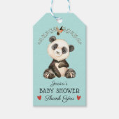 愛らしいパンダのクマありがとう ギフトタグ (正面)