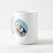 愛らしいパンダのモーニングコール コーヒーマグカップ (正面左)