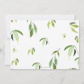 愛らしいパンダの緑1歳の誕生日パーティー写真 招待状 (裏面)