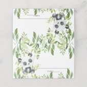 愛らしいパンダグリーンリーベビーシャワー誕生日 プレイスカード (外部開封)