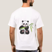 愛らしいパンダティー Tシャツ (裏面)
