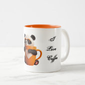 愛らしいパンダプリントマグ ツートーンマグカップ (正面右)