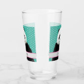 愛らしいパンダベアティール（緑がかった色）ネームキッズアニマル タンブラーグラス (右)