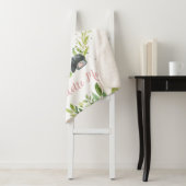 愛らしいパンダベアーピンクフローラ緑 シェルパブランケット (インサイチュ)